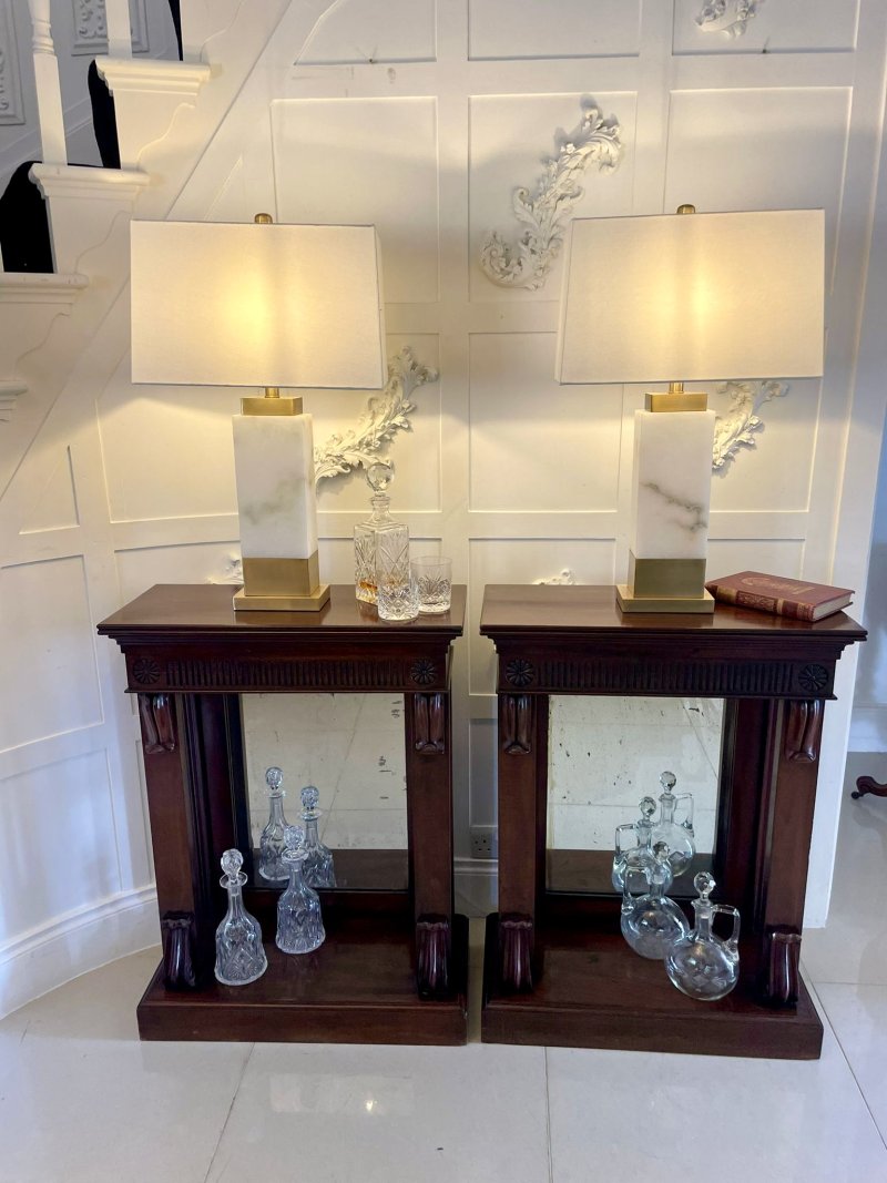 Fine Pair of Antique William IV Quality Mahogany Console Tables - Image 3